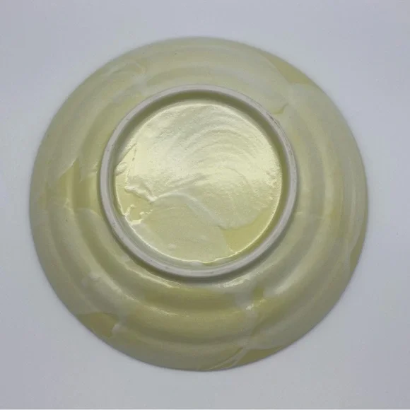 Ceramic Japanese Yellow White Cherry Blossom Soup Bowls 9in - Picture 8 of 9